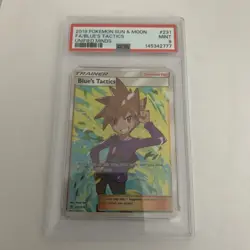 2019 Pokemon Unified Minds Blue’s Tactics #231 PSA MINT 9 - Image 3