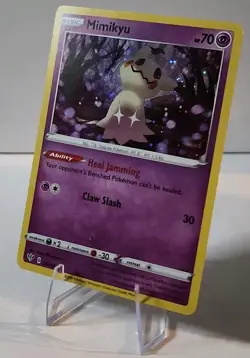 Pokemon TCG Mimikyu Cosmos Holo Rare W/ SWIRL 081/189 Darkness Ablaze LP - Image 1