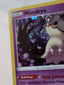 Pokemon TCG Mimikyu Cosmos Holo Rare W/ SWIRL 081/189 Darkness Ablaze LP - Image 2