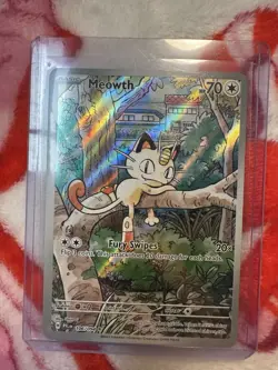 Pokemon TCG Meowth 106/094 Full Art Illustration Rare Holo Phantasmal Flame EN - Image 1