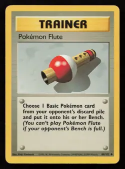 Pokemon Flute Uncommon Base Set 086/102 LP- (2E) - Image 1