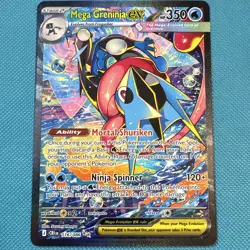 Nintendo Pokemon TCG Mega Greninja EX Holo Card 116/086 Stage 2 Water 2026 - Image 1