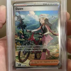 Pokemon English Dawn 129/094 ME02 Phantasmal Flames SIR Holo TAG PSA 9 - Image 2