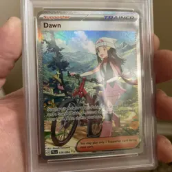 Pokemon English Dawn 129/094 ME02 Phantasmal Flames SIR Holo TAG PSA 9 - Image 3