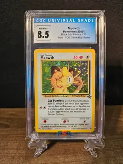 CGC 8.5 Meowth Holo 2000 Black Star Promo TCG Game Boy Pokemon Mint WOTC Vintage - Image 1
