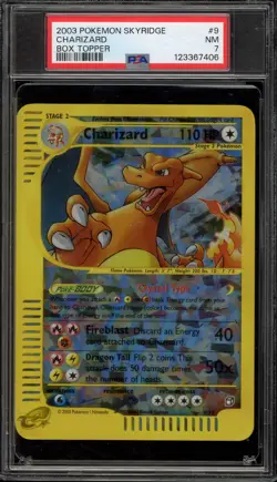 Pokemon Charizard Skyridge Crystal Box Topper #9 PSA 7 - Image 1