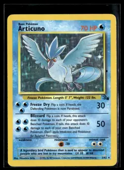 Pokemon TCG Articuno 2/62 Fossil Unlimited Holo Rare LP - Image 1