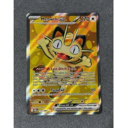 Meowth ex 107/088 Sv: Prismatic Evolutions Secret Rare Full Art Holo 170 HP - Image 1