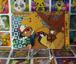 Pokemon Pikachu Holo Prism Vintage Pocket Monsters Vending Sticker 1998 Bandai - Image 2