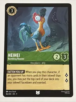 Disney Lorcana Fabled Heihei Bumbling Rooster 86/204 NM - Image 1