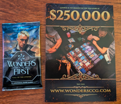 Wonders of the First Call of the Stones Play Booster Pack w/ Dragon Cup Advert - Image 1