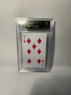 Pokemon Mario Pikachu Deck 2016 Playing Card 7 Of Diamonds BGS 10 Black Label - Image 1
