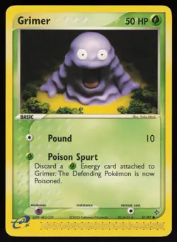 E-Reader Grimer 57/97 Dragon Yuka Morii Clay Art Pokemon TCG Card - Image 1
