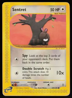 E-Reader Sentret 107/147 Aquapolis Pokemon TCG Card - Image 1
