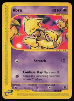 E-Reader Abra 093/165 Expedition Pokemon TCG Card dmg - Image 1