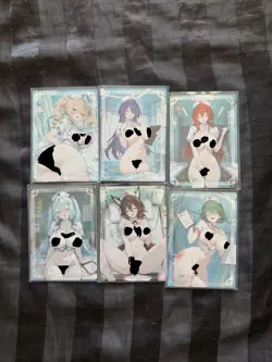 Lot of 6 Goddess Story Nurse Waifu NSFW Trading Cards – SM Series Hospital Set - Image 1