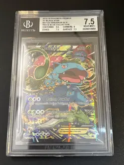 2016 Pokemon Venusaur Ex XY123 Black Star Promo Card Beckett BGS 7.5 - Image 1