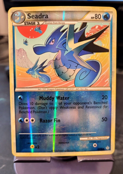 Pokemon TCG HGSS Unleashed Seadra Uncommon Reverse Holo 40/95 NM/M Condition - Image 1