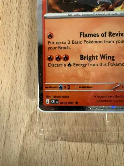 Pokemon Ho-Oh Promo Card GameStop Flames of Revival Bright Wing 130 HP - Image 4
