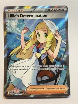 Pokemon Lillie’s Determination Full Art Trainer Mega Evolution Card 169/132 - Image 1
