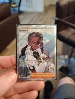 Pokemon TCG Stellar Crown Naveen 172/168 Full Art Holo Trainer Card - Image 1