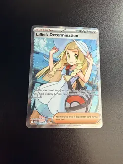 Pokemon Lillie’s Determination 169/132 TCG Mega Evolution Full Art Trainer Card - Image 1