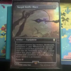 MTG FOIL Nazgul Battle-Mace Borderless - The Lord of the Rings Commander #510 - Image 1