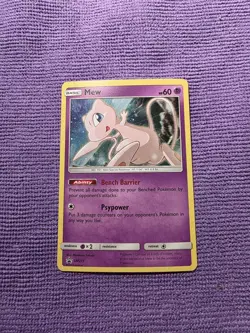 Mew SM215 Black Star Promo Holo Foil Pokemon Card NM Condition - Image 1