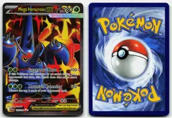 MEGA HERACROSS EX 108/094 ULTRA RARE PHANTASMAL FLAMES POKEMON NM - Image 3