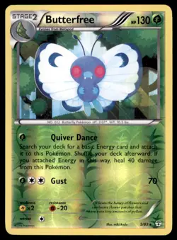 Pokemon TCG Butterfree XY - Generations #5 Reverse Holo - Image 1