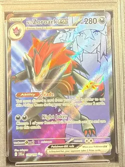 Pokemon N's Zoroark ex Ultra Rare Holo PSA 10 175/159 Sv09 Journey Together 2025 - Image 2