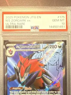 Pokemon N's Zoroark ex Ultra Rare Holo PSA 10 175/159 Sv09 Journey Together 2025 - Image 4
