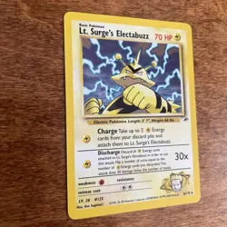 Pokemon TCG Lt. Surge's Electabuzz Gym Heroes 6/132 Holo Unlimited Rare MP/HP - Image 3