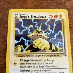 Pokemon TCG Lt. Surge's Electabuzz Gym Heroes 6/132 Holo Unlimited Rare MP/HP - Image 4
