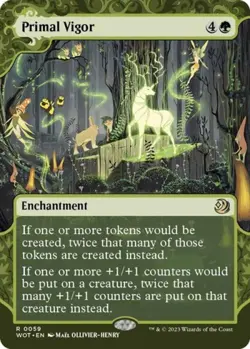 ~ Primal Vigor ~ NM ~ Wilds of Eldraine: Enchanting Tales ~ MTG ~ - Image 1