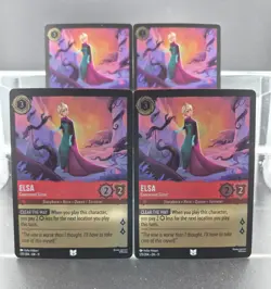 Disney Lorcana Elsa - Concerned Sister 125/204 Winterspell Uncommon Foil 4 Cards - Image 1