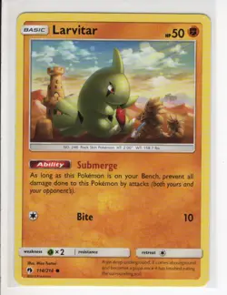 LARVITAR LOST THUNDER SET POKEMON CARD 114/214 LP - Image 1