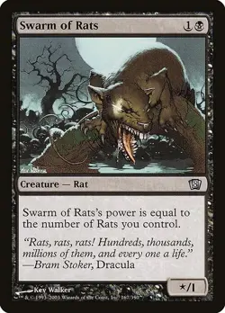 Swarm of Rats NonFoil Eighth Edition 167 * NM MTG - Image 1