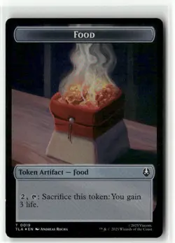 Dragon // Food 0019 Double-Sided Token FOIL Avatar The Last Airbender MTG NM - Image 2