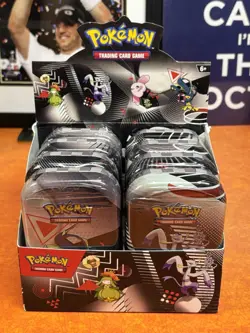 Pokemon TCG Black Bolt White Flare Mini Tin, Set of 8 w/ Display Box NEW - Image 1