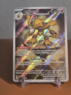 ALAKAZAM 2025 POKEMON MEP EN #009 BLACK STAR PROMO HOLO RARE - Image 1