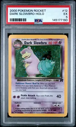 2000 POKEMON ROCKET #12 DARK SLOWBRO-HOLO PSA 5 - Image 1