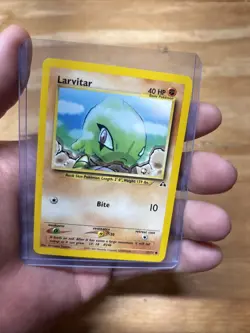 Larvitar 57/75 Neo Discovery Vintage Pokemon LP - Image 1