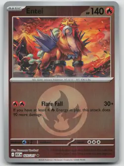 Entei (Energy Symbol Pattern) 025/217 Ascended Heroes Pokemon Reverse Holo NM - Image 1