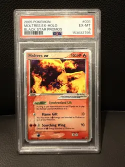 2005 POKEMON BLACK STAR PROMOS #031 MOLTRES EX-HOLO PSA 6 - Image 1