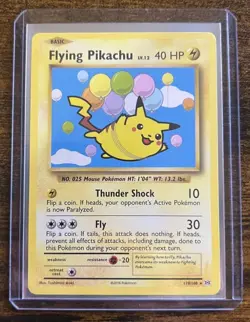 Pokemon Flying Pikachu 110/108 Evolutions Secret Rare NM - Image 1