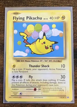 Pokemon Flying Pikachu 110/108 Evolutions Secret Rare NM - Image 2