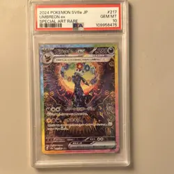 Pokemon Umbreon ex 217/187 Sv8a Special Art Rare Holo Japanese PSA 10 - Image 1