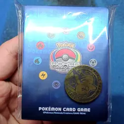 Yokohama World Championship 2023 Pokemon WCS23 64 Ct Sealed Sleeves + Coin - Image 1