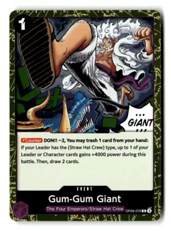 Gum-Gum Giant (Reprint) OP09-078 Premium Booster -The Best- Vol. 2 One Piece NM - Image 1